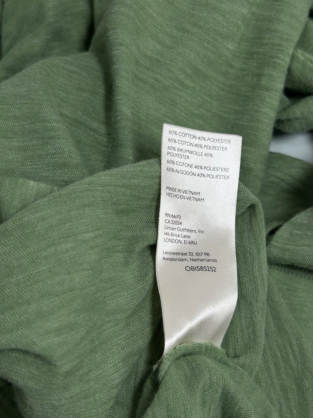 WE THE FREE Kimmi Tee Sz S Green Bee Raglan Sleeve Boat Neck Slub Cotton Blend