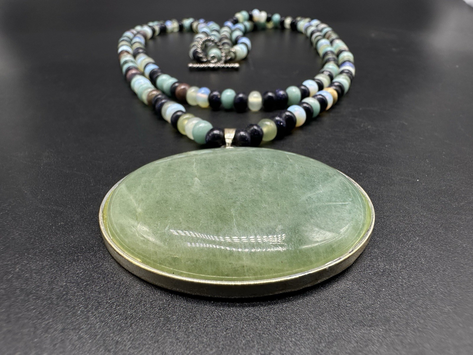 Beautiful Amazonite Stone Beaded Toggle Necklace … - image 4