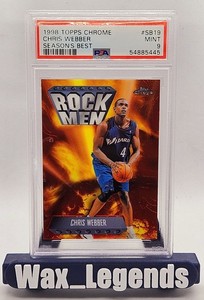 1998 Topps Chrome Season's Best Rock Men Refractor Chris Webber PSA 9 MINT HOF