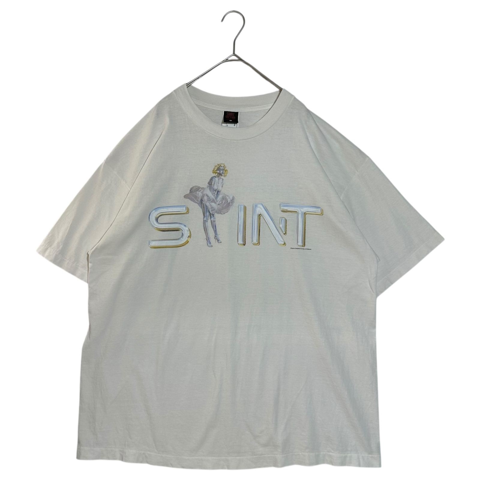 Saint Michael Hajime Sorayama White Print T-shirt XL Cotton Used