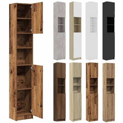 Hochschrank Badschrank Badezimmerschrank Schrank Regal 32x25,5x190 cm 4 Fächern