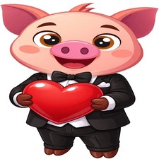 30 Custom Cupid Pig Personalized Address Labels