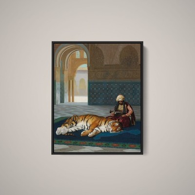 Jean-Leon Gerome - Le Tigre Et Le Gardien - Art Print on Paper or Canvas