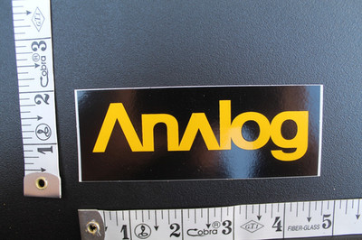 AG Analog Skateboard Clothing Black Yellow Original Z10C Skateboarding STICKER