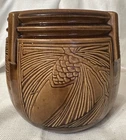 Antique Weller Jardiniere Planter Pinecone Pine Cone Glazed Mint