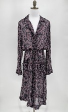 Rag & Bone Field Purple Floral Collared Georg...