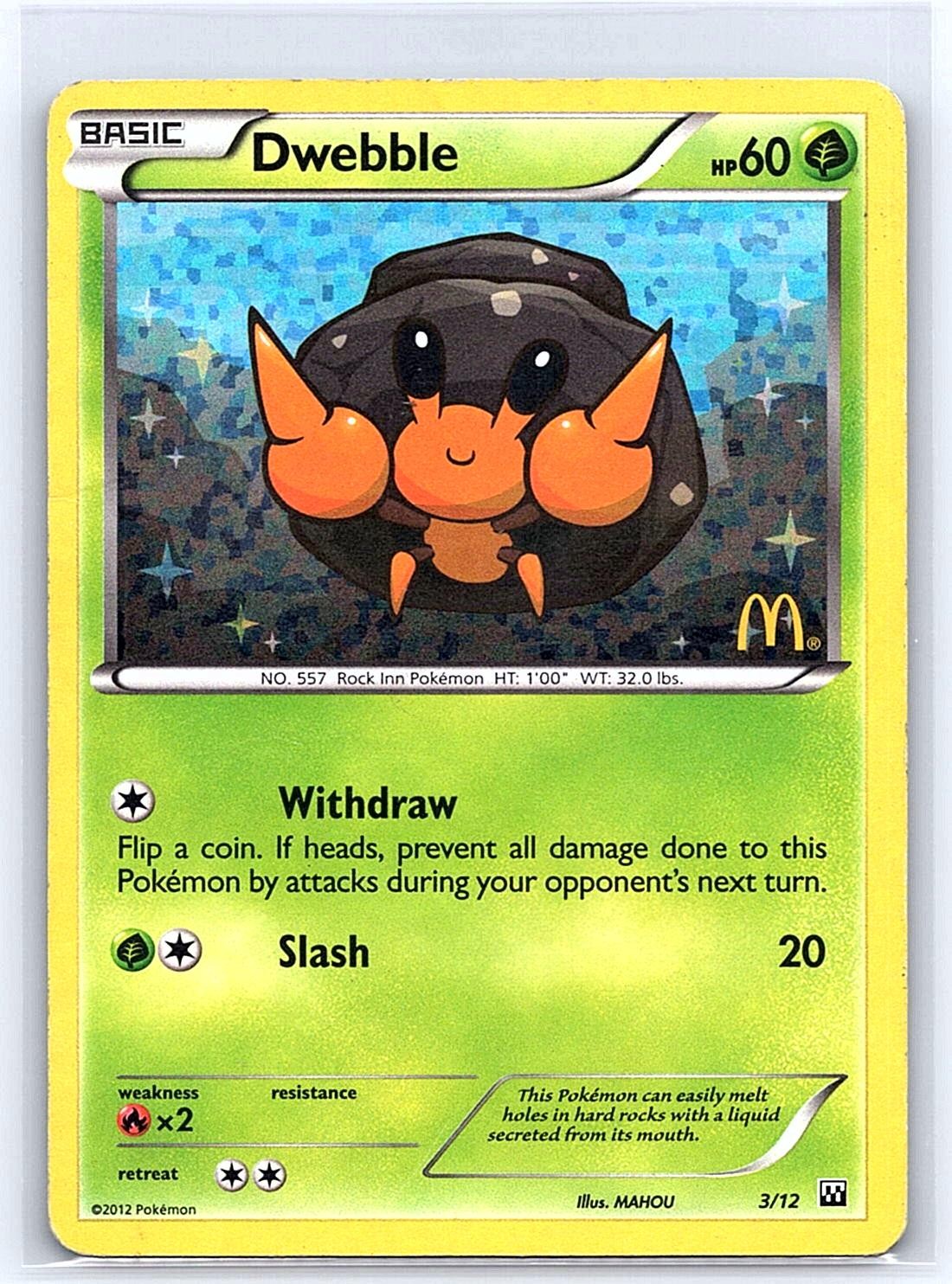 Dwebble McDonald's Promos 2012 003/012 Holo