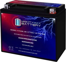 YTX20L-BS Battery  for Everstart ES20LBS Powersport