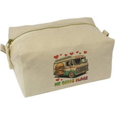 'My Happy Place Burger Van' Borsa di Lavaggio in Tela / Astuccio per Trucco (CS00046272)