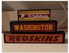 Washington Redskins 3pc Decorative Wood Set NFL  Man Cave bedroom football mens
