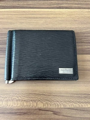 Portefeuille Salvatore Ferragamo cuir double pli pince à billets couleur... - Photo 1/3