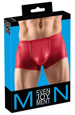 Svenjoyment Sexy Rote Herren Glänzende Boxershorts XL