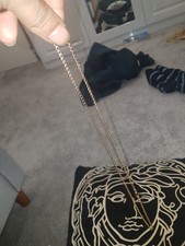 Gold 9 carats Chain 26" length 3mm width 7.6 grams  ₩ •NashTrRa  