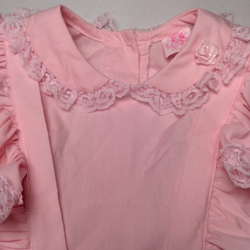 Vintage Miss Quality Pageant Dress 6X Pink Lace Ruffled Frilly Coquette Babydoll - Picture 13 of 24