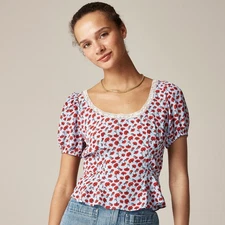 NWT Rouje x J Crew Poet Top In Carnation Print Size 00