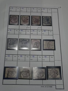 GRANDE BRETAGNE LOT 12 TIMBRES OBLITERES TRES ANCIENS. COTE 485 EUROS