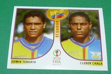 #517 TENOR - CHALA EQUADOR PANINI FOOTBALL JAPAN KOREA 2002 FIFA WORLD CUP