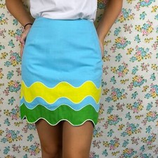 Vintage 70s Q - SKIRT Leon levin skort skirt size 2