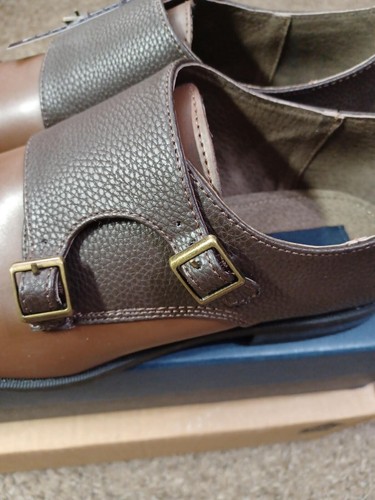 Joseph Abboud Monk Strap Brown Leather Upper Men's Dress Shoes Size 13 Regular - Picture 4 of 7