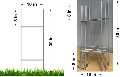 Soporte para letreros galvanizados 30x10 pulgadas x 9ga estaca de alambre, envío el mismo día UPS - Imagen 7 de 12