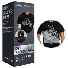US Stock 13in x 16.4ft Silver DTF Foil Film Roll Cold Peel