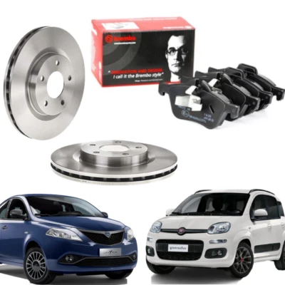 KIT DISCHI FRENO E PASTIGLIE BREMBO ANTERIORI FIAT PANDA (312) DAL 2012 1.3 MTJ