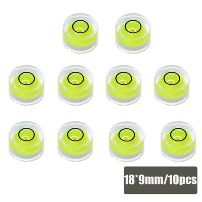 New 10PCS Mini Circular Bullseye Bubble Levels 18 x 9mm for Layout Non Adhesive
