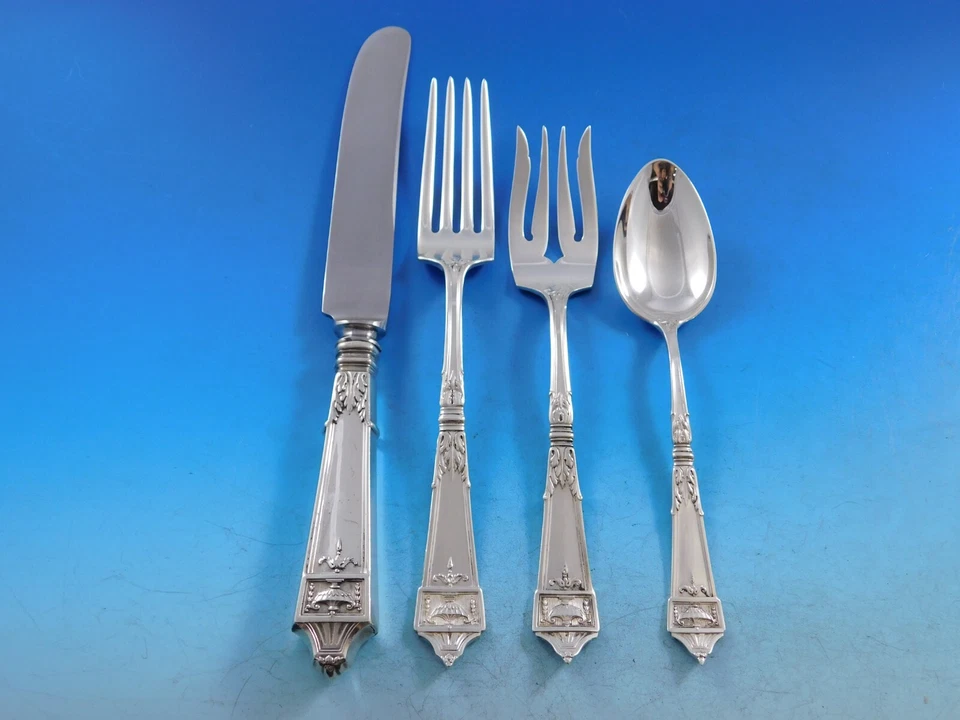 Lansdowne by Gorham Sterling Silver Flatware Set for 12 Service 111 Pieces - Image 2 of 4