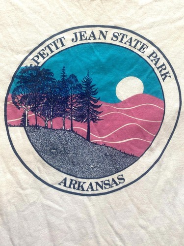 Vintage Petit Jean State Park Shirt Womens Large Arkansas Moon Trees 80's Ladies - 第 2/17 張圖片