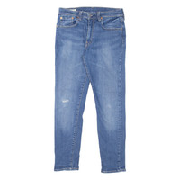 LEVI'S 512 BIG E Jeans Mens Blue Slim Tapered Stone Wash W31 L32