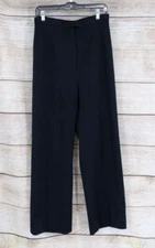VINTAGE Jeunique Fashions Womens Size 12 High Rise Wide Leg Pants Black