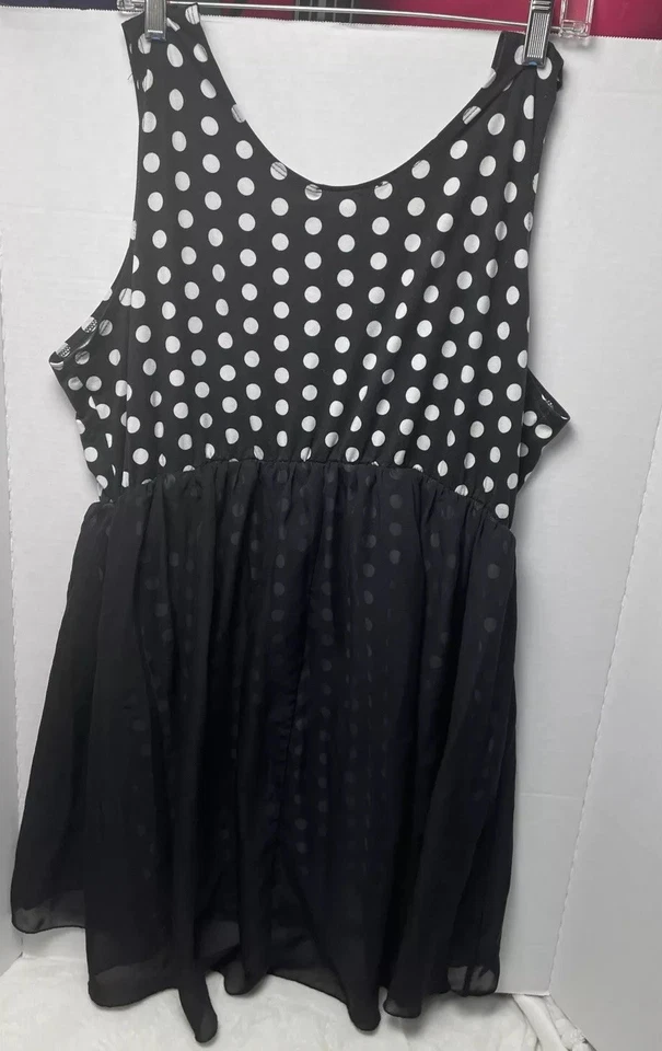 French Atmosphere Womens One Piece Black &.White Polka Dot Swimsuit - Image 2 of 4