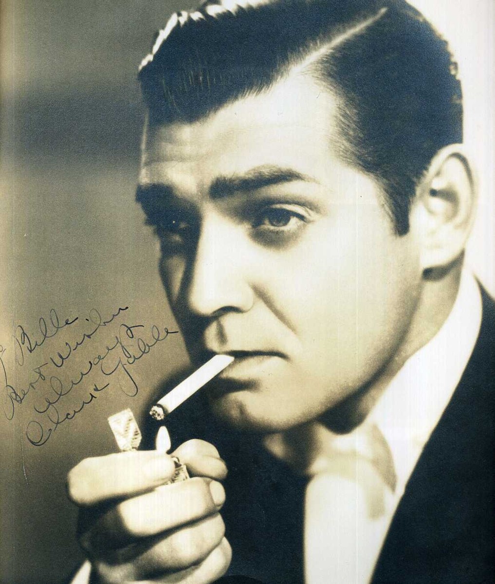 CLARK GABLE Signed 'Smoking' Photograph - Film Star Actor - preprint