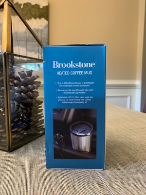 NEW IN BOX! Brookstone Heated Coffee Mug 12V Car Outlet 13oz Travel Coffee  Mug | eBay