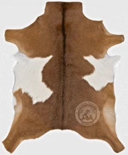 Real Goatskin Rug Exotic Tones -2-2.5 X 2.5-3'