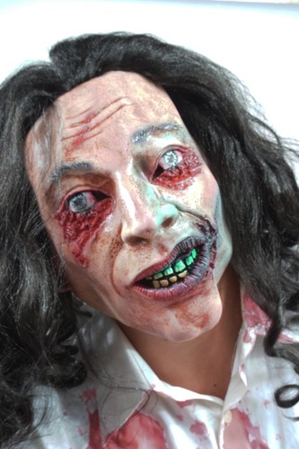 Gory Evil Woman Halloween Mask scary rise Possessed Demonic Dead Girl - Picture 6 of 9