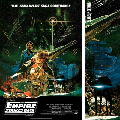 26W''x38H'' THE EMPIRE STRIKES BACK - STAR WARS OFFICIAL SIZED MOVIE POSTER CANVAS