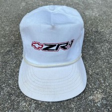 Vintage 1980  s Trucker Hat Snapback Cap Chevy ZR-1 Chevrolet Embroidered Rope