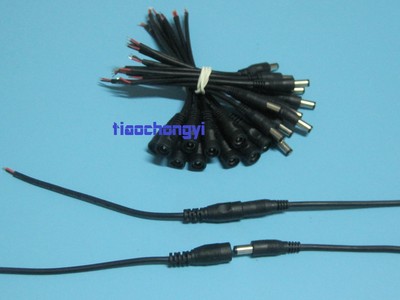 2-50pcs 5.5X2.1mm DC Power Female Male Connector Cable Pigtail Plug Wire CCTV