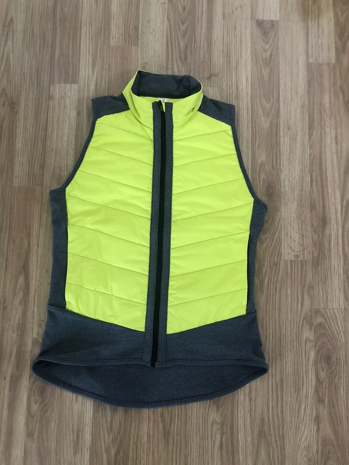 Chaleco de Correr LUCY Activewear Revolution para Mujer TALLA PEQUEÑA Ralladura Lima/Gris Aislado Foto 4 de 4