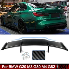 Highkick GT Trunk Spoiler Wing Carbon Fiber Look For BMW M3 G80 M4 G82 2020-2022