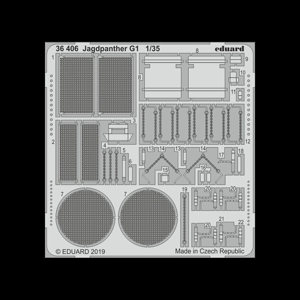EDUARD 36406 1/35 Photo-Etched DETAIL SET for MENG JAGDPANTHER G1