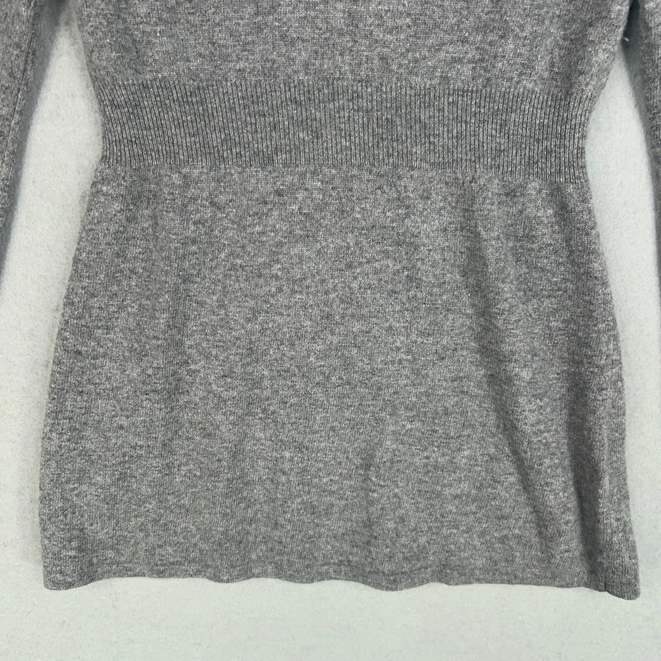 Suéter Banana Republic Mujer Extra Pequeño Gris Lana Angora Cachemira Silencioso Lujo Foto 3 de 4