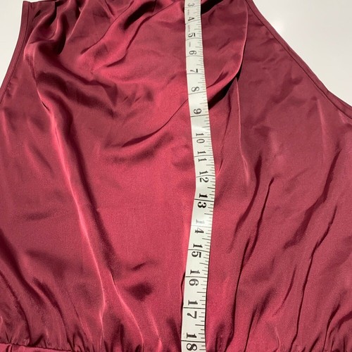 PRETTYGARDEN\ Dress NEW Summer Long Formal Satin Mock Neck Sz M 1 shoulder - Picture 11 of 12