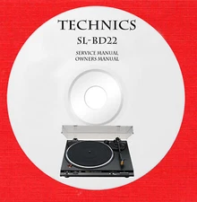Service owner manuals for Technics SL-BD22 turntable on 1 DVD in pdf format
