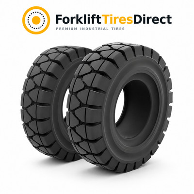 (Pack of 2) 5.00-8 Outdoor Solid Pneumatic Forklift Tire