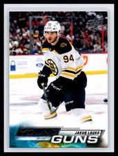 2022-23 Upper Deck #468 Jakub Lauko YOUNG GUNS Rookie Card RC Boston Bruins. rookie card picture