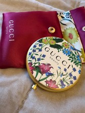 Gucci Floral Pattern metal Compact Mirror Beauty Promo Gift with Pouch