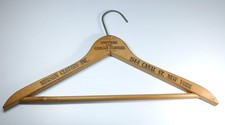 Vintage MERSON CLOTHES Wooden Hanger NYC Canal St Advertising Police Uniforms
