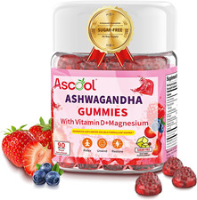 Ashwagandha Gummies for Stress Relief & Clam with Magnesium +
